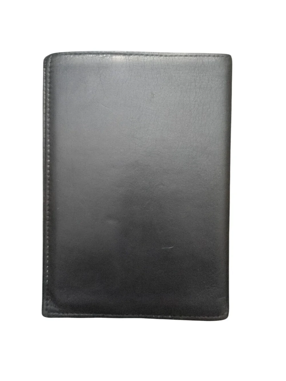 Leather Passport Holder for Men - Black